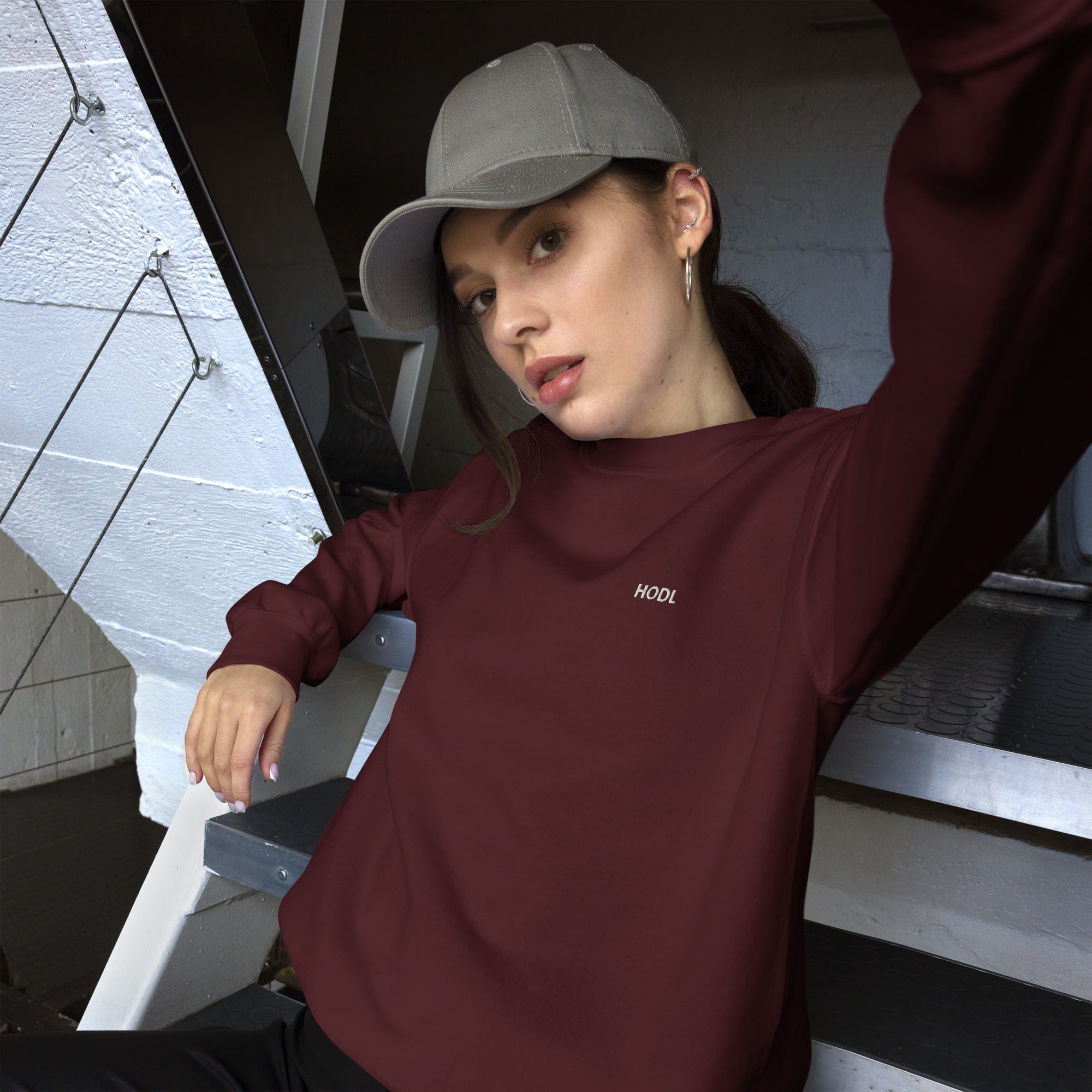 Sweat Unisexe à Col Rond Hodl