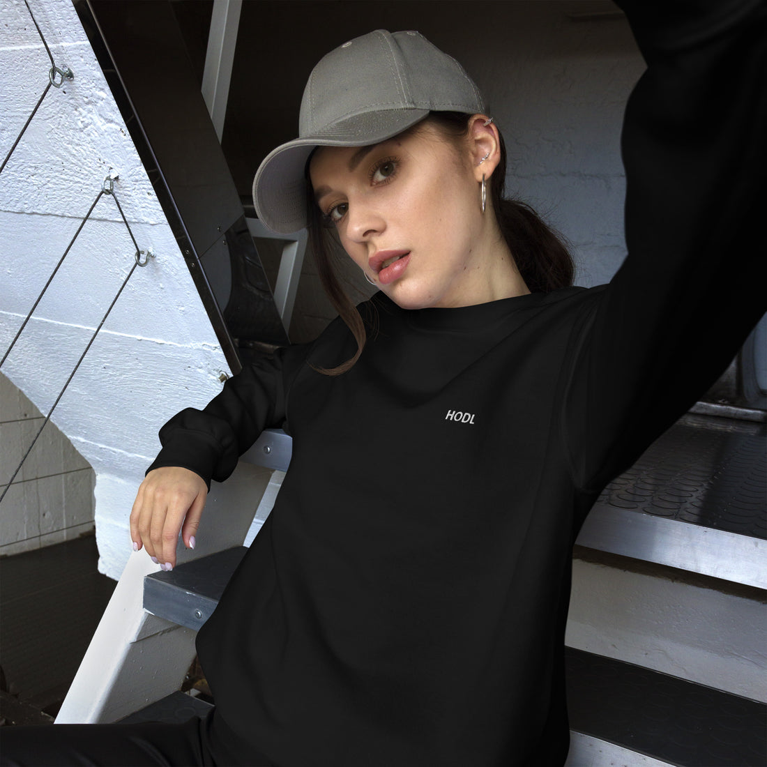Sweat Unisexe à Col Rond Hodl